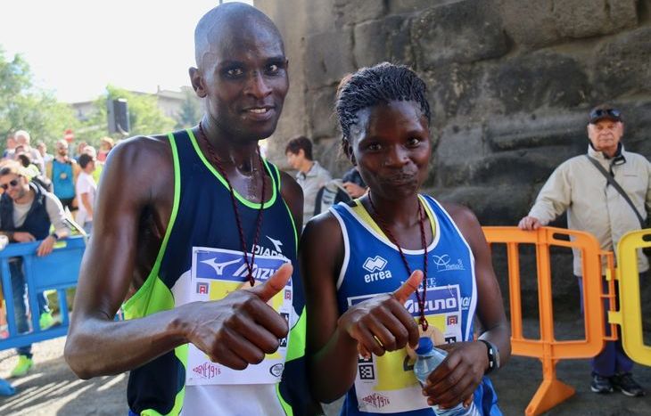 MezzAosta 2017 - I vincitori Gideon Kiplagat Kurga e Winfridah Moraa Moseti
